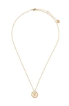 Tess + Tricia Zodiac Pendant Necklace In Gold - Taurus