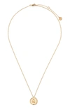 Tess + Tricia Zodiac Pendant Necklace In Gold - Leo