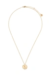 Tess + Tricia Zodiac Pendant Necklace In Gold - Scorpio