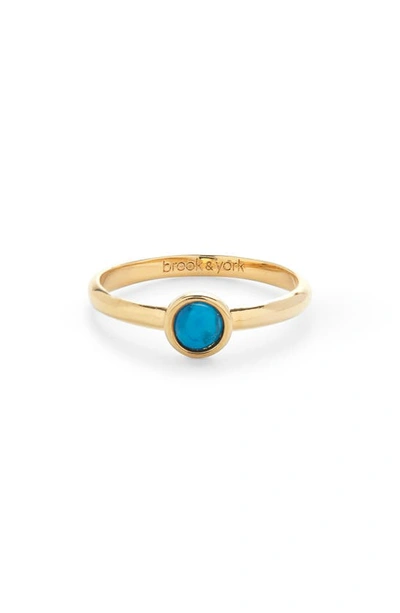 Brook & York Turquoise Ring In Gold