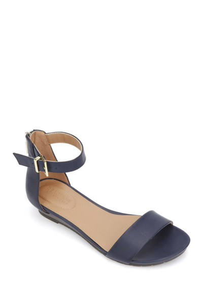 Kenneth Cole Reaction Great Viber Ankle Strap Sandal In Navy