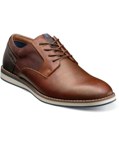 Nunn Bush Men's Circuit Plain Toe Lace-up Oxford Men's Shoes In Brandy