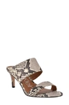 Calvin Klein Women's Cecily Slip On Heeled Dress Sandals Women's Shoes In Roccia Snake Print