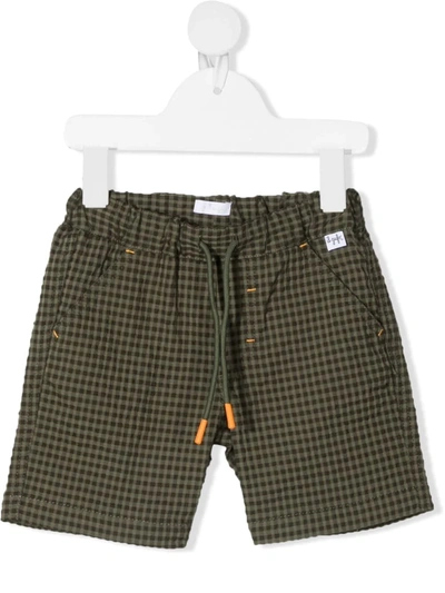 Il Gufo Kids' Gingham-check Shorts In Blue