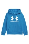 Under Armour Kids' Rival Fleece Hoodie In Blue Circuit/ Onyx White