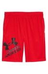 Under Armour Kids' Ua Prototype 2.0 Performance Athletic Shorts (big Boy) In Red/black