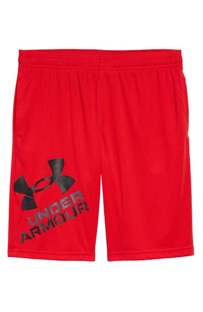 Under Armour Kids' Ua Prototype 2.0 Performance Athletic Shorts (big Boy) In Red / / Black