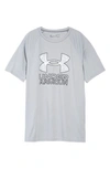 Under Armour Kids' Big Boys Tech Hybrid Print Fill Short Sleeve T-shirt In Mod Gray / / Black