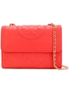 Tory Burch Fleming Leather Convertible Shoulder Bag - Red In Brilliant Red/gold