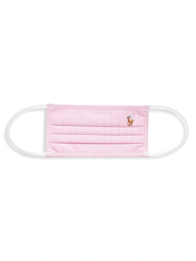 Polo Ralph Lauren Polo Horse Cotton Oxford Face Mask In New Rose