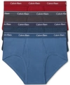 Calvin Klein Men's 4-pack Cotton Classic Briefs In Lacquer, Riverbed Heather, Riverbed, Phantom