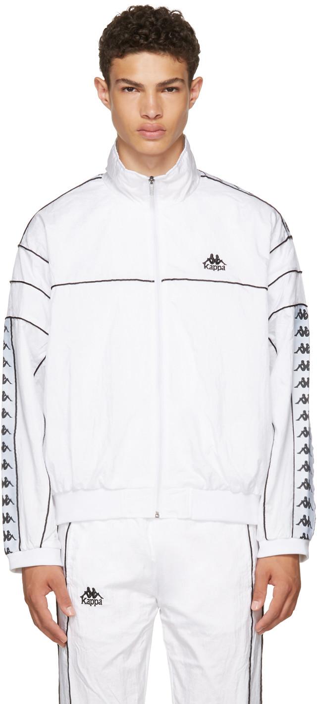 white kappa windbreaker