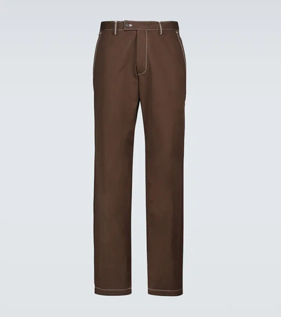 Phipps Organic Cotton Flared Trousers In Brown
