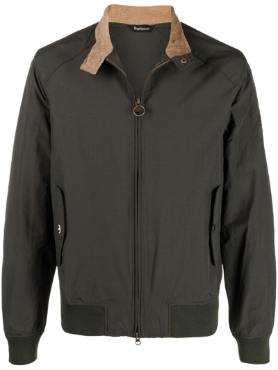 Barbour International Rectifier Bomber Jacket In Green