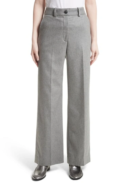 Rag & Bone Crane High-rise Wool-blend Tailored Pants In Heather Grey