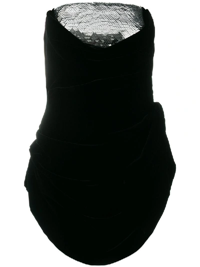 Oscar De La Renta Strapless Mini Dress In Black