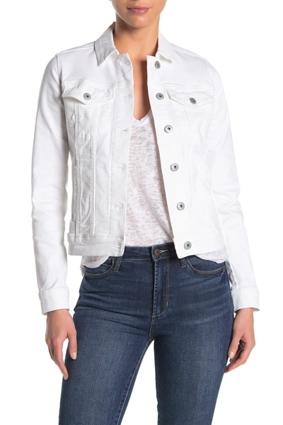 Articles Of Society Taylor Denim Trucker Jacket In White