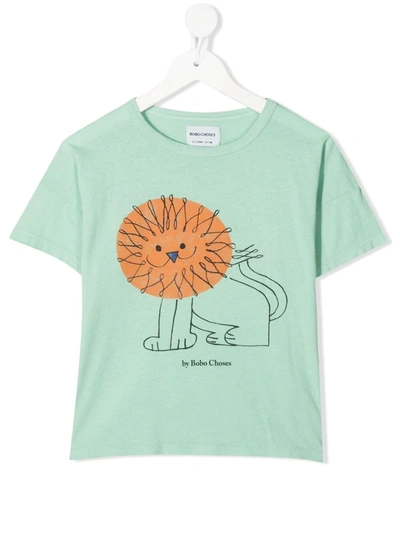 Bobo Choses Kids' Graphic-print Short-sleeved T-shirt In Green