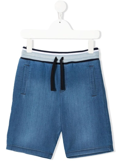 Dolce & Gabbana Kids' Cotton Denim Effect Shorts