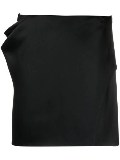 Versace Medusa Head Asymmetric Skirt In Black