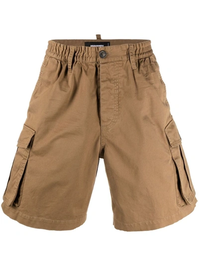 Dsquared2 '64 Tag Cargo Shorts In Beige