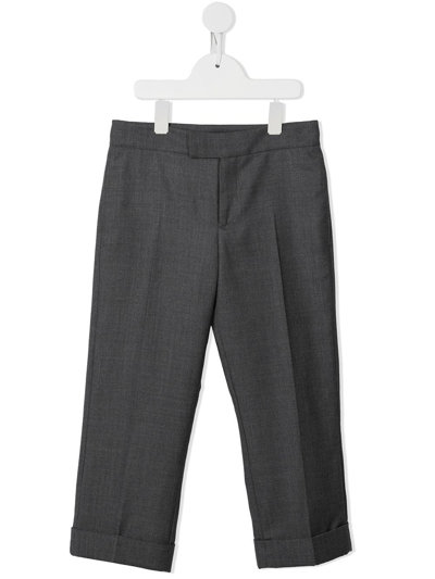 Thom Browne Super 120s Twill Tailored Trousers In Grey