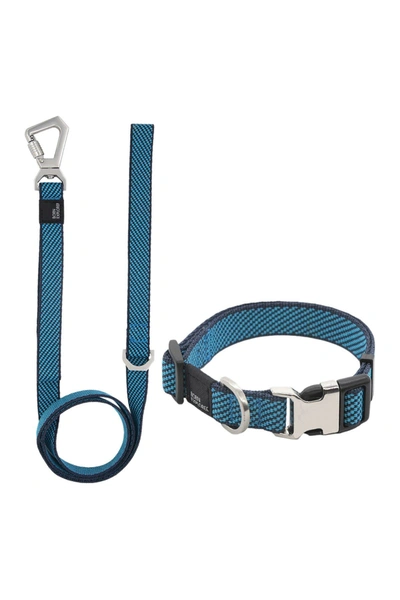 Pet Life 'escapade' Outdoor Series 2-in-1 Convertible Dog Leash & Collar In Blue