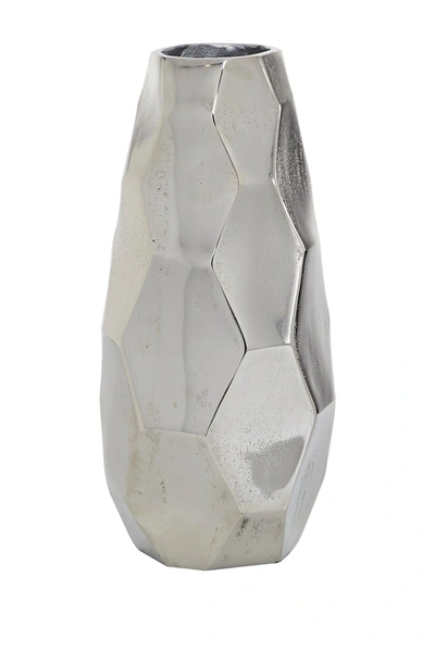Willow Row Silver Aluminum Geometric Vase