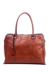 Old Trend Soul Stud Leather Satchel Bag In Cognac