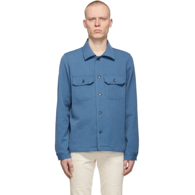 Naked And Famous Naked & Famous Button-up Work Shirt In Lt Blue