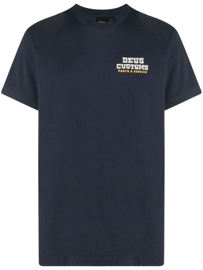 Deus Ex Machina Logo-print T-shirt In Blue