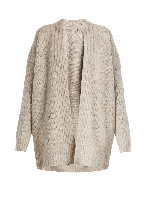 Vince Shawl-neck Wool And Cashmere-blend Cardigan In Beige | ModeSens