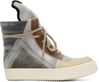 Rick Owens Transparent Geobasket High Trainers In 1011 Trans