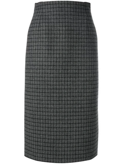 N°21 Checked Pencil Skirt In Grey