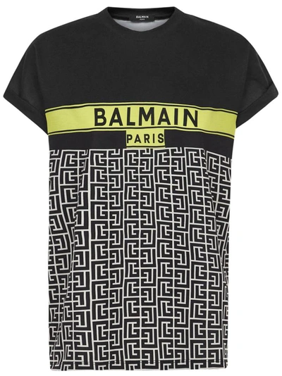 Balmain Women's Vf0ef010b033gfi Black Polyester T-shirt