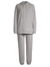 Lazypants Women's Luxury Niki Cooper 2-piece Hoodie & Jogger Set In Grey
