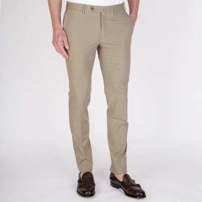 Pt Torino Stretch Cotton Chino Pants In Beige In Neutral