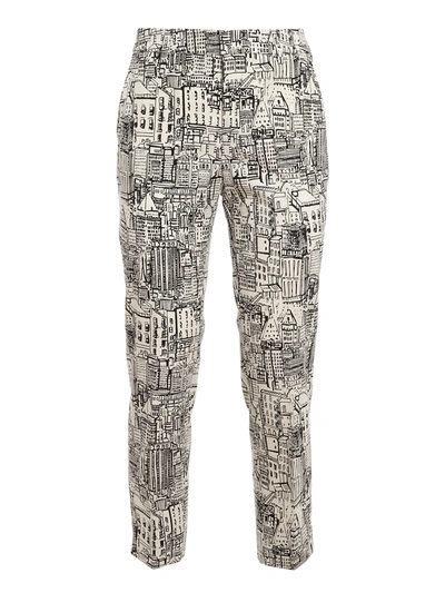 Pt Torino New York Trousers In White And Black