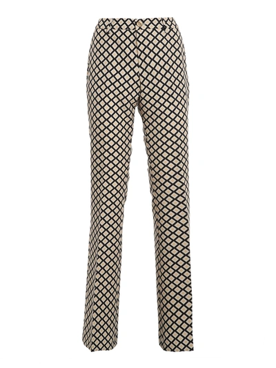 Pt Torino Elsa Trousers In Beige And Black