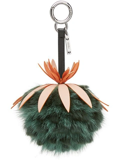 Fendi Pineapple Leather And Fur Bag Charm In F09yr