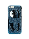 Chiara Ferragni Case Iphone 7plus With Glitter Eyes In Blue