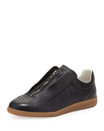 Maison Margiela Circuit Perforated Leather Low-top Sneaker, Black ...