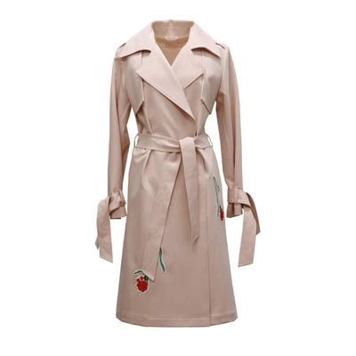 Tomcsanyi Embroidered Trench Coat Blush