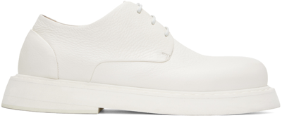 Marsèll White Spalla Leather Derby Shoes In Weiss
