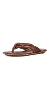 Acne Studios Leather Sandals Chestnut Brown