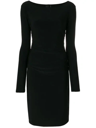 Norma Kamali Long Sleeved Dress In Black