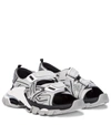 Balenciaga Mens Grey Track Faux-leather Sandals 10