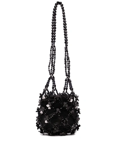 Simone Rocha Sequin-embellished Bucket Bag In Black