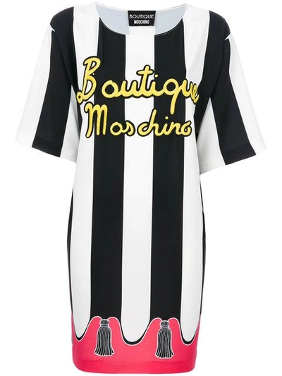 Boutique Moschino Striped Multi-printed Dress