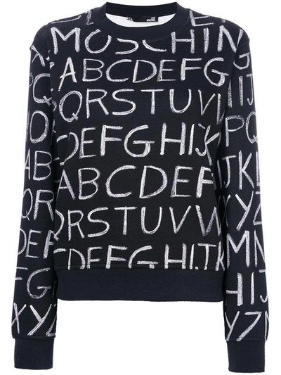 Love Moschino Alphabet Sweater In Black